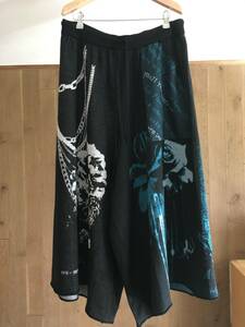 即決 美品　サイト s'yte Hameauze Jacquard Turquoise Graphic OYohji Yamamotoヨウジヤマモト　パンツ3 UV-K05-614 TM