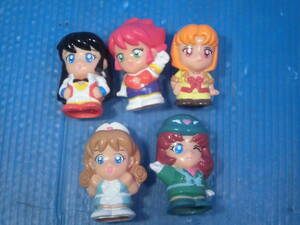 * Cutie Honey F/[ Bandai ] Cutie Honey mascot ( sofvi mascot finger doll )5 point set 