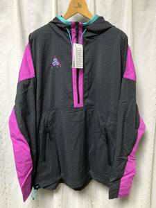 新品 NIKE ACG Hooded Jacket Black US L ナイキ アウトドア マウンテンパーカー 2018年 旧ロゴ 黒 ブラック