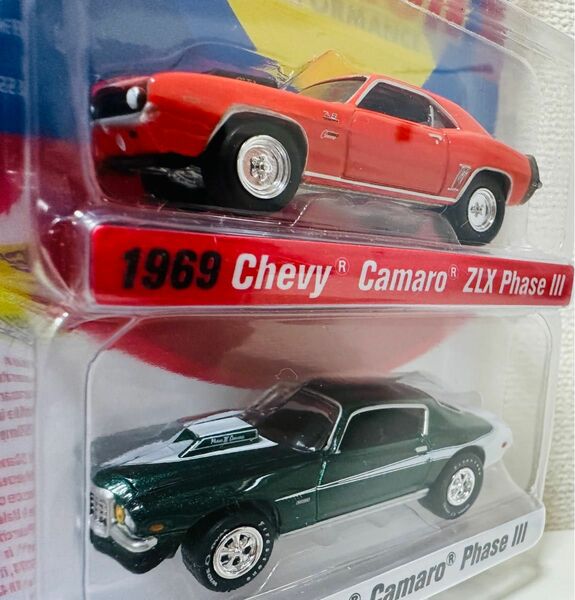 JLジョニーライトニング/'69 '73 Chevyシボレー Camaroカマロ ワイスピ 1/64 2台セット