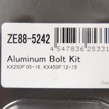 ◇KX250F/'13-'16 KX450F/'12-'15 ZETA 外装アルミボルトキット レッド 展示品 (ZE88-5242)検索/カウルボルト_画像3