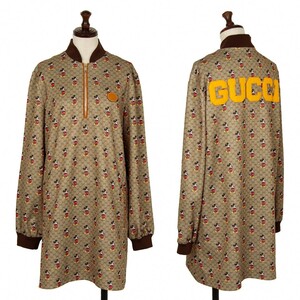 グッチ×ディズニーGUCCI×Disney ミッキーGGパターンジャージーワンピース モカXS