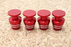 汎用エアバルブキャップ ボトル型 ホイール ホイル ナット キャリパー レッド 赤