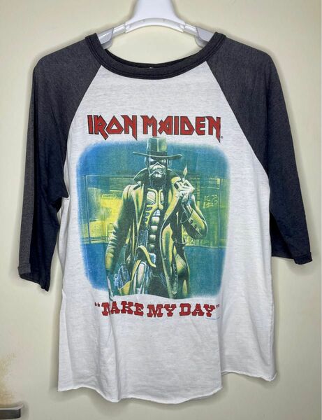 IRON MAIDEN アイアンメイデン　ラグラン　スリーブ　古着　バンドtシャツ ビンテージ