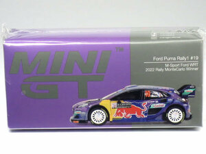 MINI GT 1/64 フォード プーマ Rally1 M-Sport Ford WRT No.19 モンテカルロラリー優勝車 2022 (左ハンドル) (MGT00533-L)