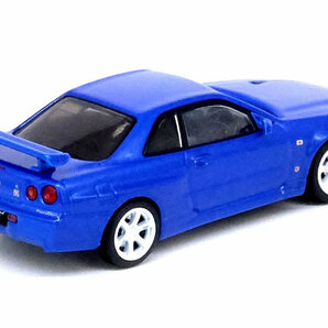 INNO Models 1/64 日産 スカイライン GT-R (R34) V-Spec II Nur ベイサイドブルー (IN64-R34VS-BLU)の画像3