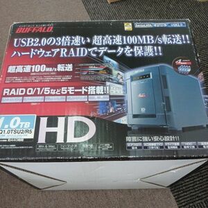 美品　HD-QSU2/R5 RAID対応外付けHDD　外付ハードディスクドライブ　250GBx4　424