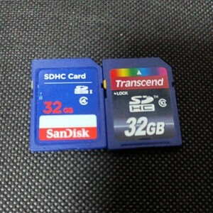 SDHC 32GB 2枚　Transcend 動作確認済み　普通郵便対応　メモリーカード