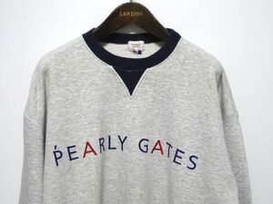 PEARLY GATES GOLF 90s vintage original SWEATSHIRT 4 size / パーリーゲイツ ロゴ刺繍 スウェット オーバーサイズ 日本製 メンズ 当時物