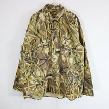 PANGER 長袖シャツ 大きいサイズ アウトドア リアルツリーカモ (メンズ XXL) 中古 古着 N7978_画像1