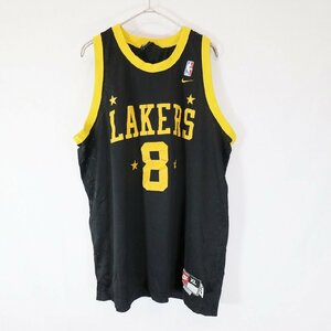 Nike ナイキ NBA ロサンゼルス・レイカーズ ノースリーブ ゲームシャツ プロチーム バスケ ブラック ( メンズ XL ) 中古 古着 N1193