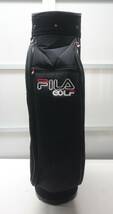 ★即決★FILA GOLF★キャディバッグ★ブラック★口枠6分割★ゴルフバッグ★一部難有★_画像2