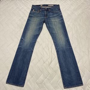 8B【美品】AG jeans エージー ジーンズ ジーパン デニム パンツ 29 MADE IN USA アメリカ製 TOMBOURINE 豚革 格安