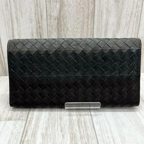 ボッテガヴェネタ BOTTEGA VENETA 二つ折り長財布 イントレチャート マルチカラー レア 希少の画像2