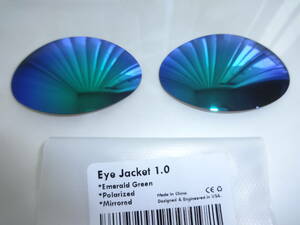 １点限り入荷！★オークリー Eye Jacket 1.0用 カスタム偏光 レンズ GREEN Color 新品 POLARIZED　アイジャケット
