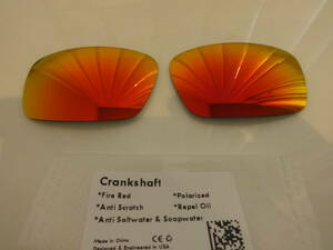 P刻印入り！★ CRANKSHAFT クランクシャフト用 カスタム偏光 ハイグレードレンズ RED Color Polarized 新品 オークリー