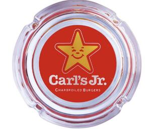 ガラス アシュトレイ ダイナー 灰皿carl's Jr.burgers(A×）