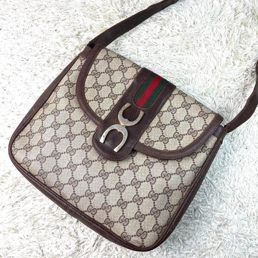 美品 極上 Gucci 2wayショルダーバッグ クラッチバッグ ホースビット