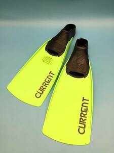 A80940IKARI CURRENTs cue bar diving snorkel pair fillet fins 23-24./6-7/38-39 made in Japan used [ not yet verification ]