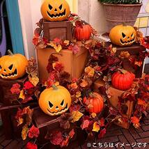 monoii ハロウィン 飾り ガーランド 紅葉 ツリー リース 楓 Halloween 玄関 装飾 メープル 花輪 クリスマス オーナメント LED 電飾 ライト_画像6