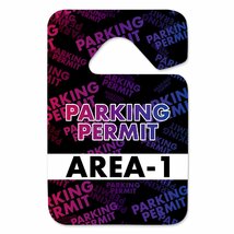 パーキングパーミット 駐車許可証 片面デザイン カーアクセサリー ルームミラー セキュリティー デザインD(印刷)_画像2