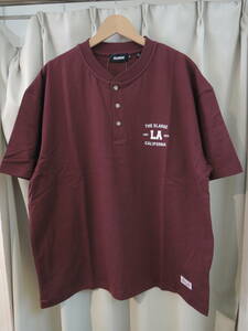  X-LARGE XLARGE エクストララージ COLLEGE LOGO HENLEY NECK S/S TEE ヘンリーネック バーガンディ XL 人気品 送料\230～ 値下げ