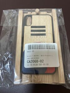 iPhone X スマホケース　beams×woodd