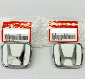 未使用 純正 ホンダ S2000 AP1 フロント リア エンブレム セット ホワイト Hエンブレム HONDA Genuine Front Rear Emblem Set White