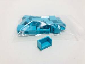 【新品未使用】レゴ　LEGO　パネル　1x2x1 2サイド　ミディアムアズール　24個　