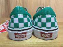 ★VANS バンズ 国内企画 slip on スリッポン 緑×白 チェッカー 28.0cm 未使用 検 SK8 オールドスクール ERA スニーカー_画像5