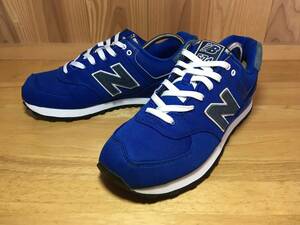 ★new balance ニューバランス classic ML 574 POB キャンバス 青×白 8.0インチ 26.0m 美品 Used 検 996 1300 1400 クラシック スニーカー