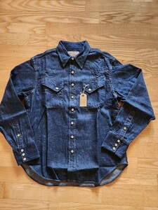 新作　送料込■東洋　SUGAR CANE シュガーケーン SC28190 BLUE DENIM WESTERN SHIRT デニム　ウエスタン長袖シャツ　アメカジ　M