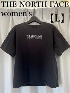 限定 レア ノースフェイス Tシャツ メッセージロゴT 黒 ブラック レディース L