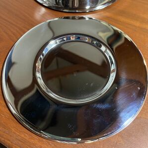 新品 バール 青芳製作所 ステンレス コーヒーカップ＆ソーサー ペア ビンテージ アンティーク デミタスカップの画像2