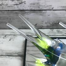 【長期保管品】マルティグラス ツバメ ペア ガラス工芸 MULTI GLASS 昭和レトロ 燕 つばめ 鳥 インテリア ガラス細工_画像4