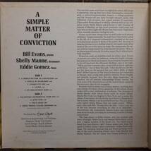 米VERVEオリジLP！VANGELDER刻印 Bill Evans,Shelly Manne,Eddie Gomez /A Simple Matter Of Conviction 1966年 V6-8675 ビル・エヴァンス_画像4