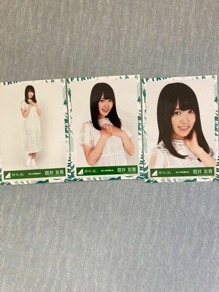 菅井友香 生写真 欅坂46 1stアルバム コンプ けやき坂46 6種類 会場限定 エキセントリック 欅坂46風に吹かれても