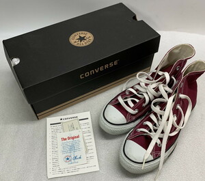 ◇ CONVERSE ハイカットスニーカー [ 1C032 ] ワインレッド系 23.5cm 【使用感/汚れあり】 レディース コンバース / 中古(S230825_8)