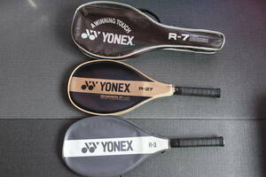 yonex R-7 ラケットカバー、R-27 R-3 ラケット&カバーセット