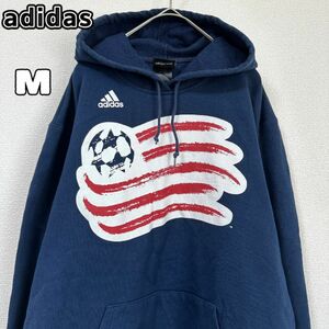 adidas アディダス サッカープリント パーカー フーディ インポート古着