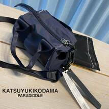 新品未使用 KATSUYUKIKODAMA カツユキコダマ CREATION JOURNEY NYLON MINI DRUM BOSTON ナイロン ミニドラム KK-251 NAVY ボディバッグ_画像6