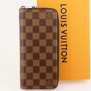 【未使用品】LOUIS VUITTON ルイヴィトン ジッピーウォレット・ヴェルティカル 長財布（小銭入れあり） ダミエ N61207