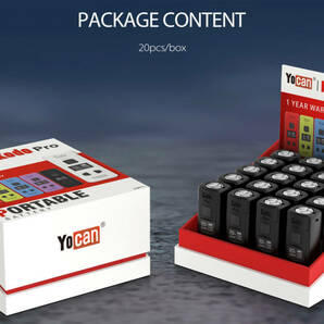 新品 Yocan Kodo Pro 赤 510規格 液晶付き コンパクトバッテリー Vape mini Mod ヴェポライザー 電子タバコ ベイプの画像9