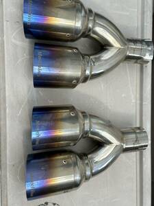 makina titanium tail dual muffler end 