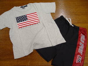 ラルフローレン　POLO　SPORT　半袖　Tシャツ　ボーイズ　110㎝　グレー　ショートパンツ　ブラック　120cm　2点セット-