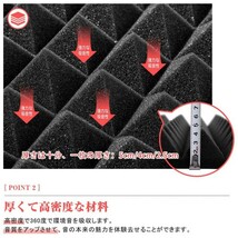 吸音材 防音 壁 50*50cm 厚さ5cm 6枚セット 緩衝材防音 壁 ウレタン 高密度加工 楽器音響調整 難燃 無臭 ピラミッ_画像3