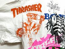 珍品 オールドスケート マルチプリントTシャツ ブート品 サンタクルーズ ボーンズ パウエル スラッシャー ゾーラック パスヘッド ギルダン_画像8