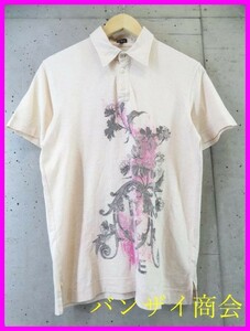 【送料300円可】022c24◆良品です◆日本製◆Paul Smith ポールスミス 花柄 半袖ポロシャツ M/ジャケット/トラッド/ブルゾン/メンズ/男性