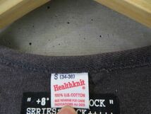 【送料300円可】1290c3◆ユーズド加工◆+8 PARIS ROCK プラスエイトパリスロック Healthknit 半袖Tシャツ S/バンドT/ロックT/ジャケット_画像7