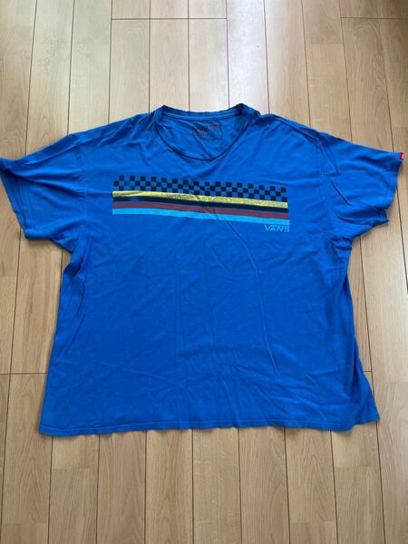 VANS日本未発売USA買付ビックサイズTシャツバンズ2XL中古青ブルーXXLビッグ ステューシー NIKE ナイキ